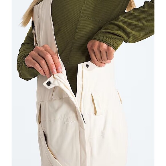 The North Face Freedom Bibs Medium White Dune Waterproof Size M NWT - Picture 3 of 15